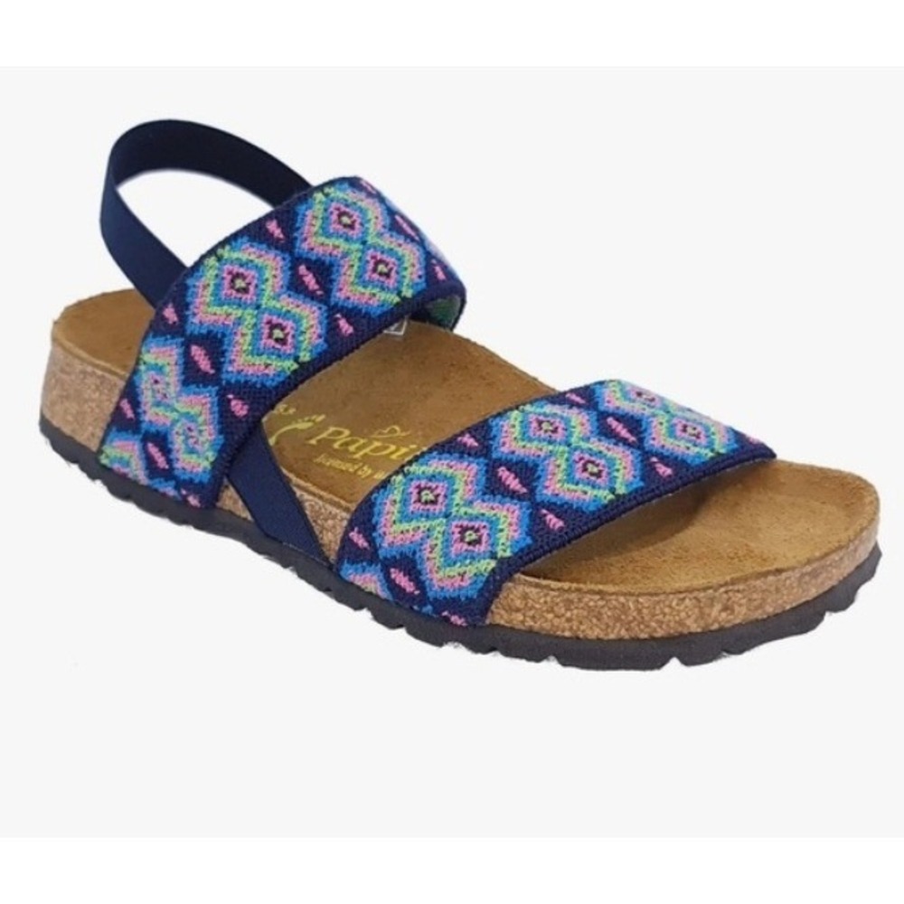 Papillio Birkenstock Caterina Sandals Aztec Blue Embroidered EU 37 US 6 Narrow‎